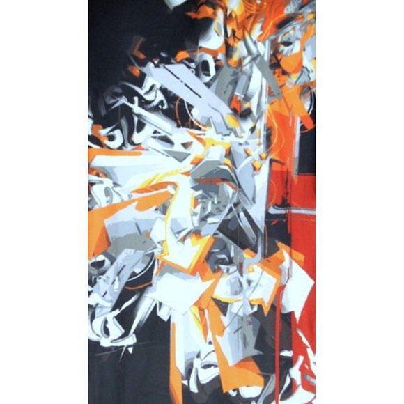 Vintage 90s black/orange/grey Storm Kimonos athletic performance tshirt - Picture 5 of 7